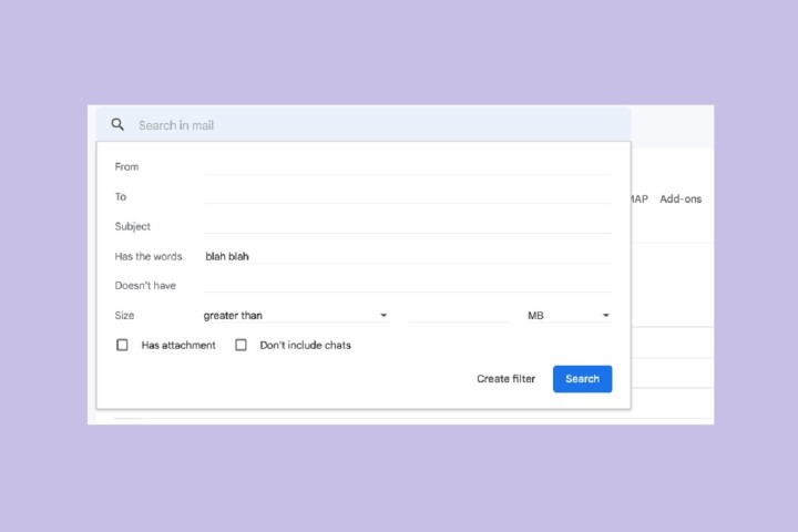 Gmail صفحه فیلتر ایجاد کنید.