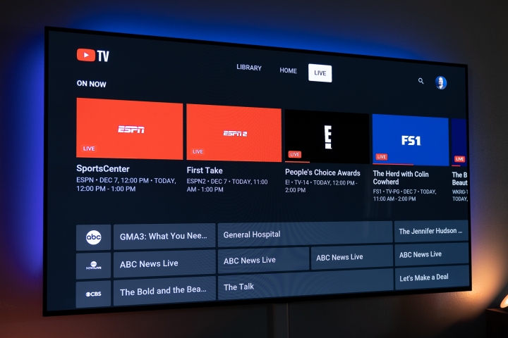 راهنمای زنده YouTube TV به روز شده.