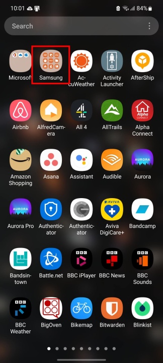 پیدا کردن برنامه Files در گوشی های سامسونگ.